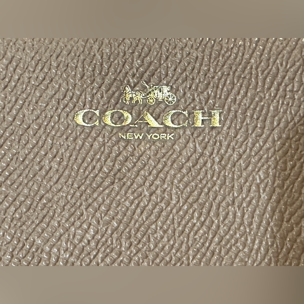 Coach Tan Corner Zip Wristlet - Picture 4 of 9